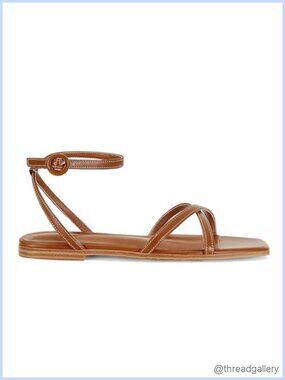 Women's Gladiator Flat Sandals Buckle Strap Square Open Toe Comfortable Summer